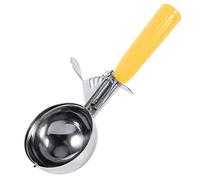 ANKROYU Cucchiaio per gelato in acciaio inossidabile con manico in plastica antiscivolo, pratico utensile da cucina per casa, ristorante, bar, 9 misure disponibili, materiale per u (5,5 cm)
