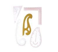 ANKROYU Curve Ruler Clothing Grading Ruler Set 5 Piece Transparent Flexible Durable Plastic Measurement Tools for Fashion Design Pattern Making Students Tailors Designers Professio
