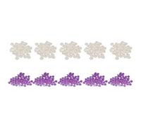 ANKROYU Decorazioni per unghie 3D a forma di fiore, che cambiano colore e si illuminano con la luce. Accessori floreali carini per manicure fai te, salone e uso domestico. Set 10 (Viola)