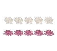 ANKROYU Decorazioni per unghie 3D a forma di fiore, che cambiano colore e si illuminano con la luce. Accessori floreali carini per manicure fai te, salone e uso domestico. Set 10 (Rosa)
