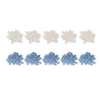 ANKROYU Decorazioni per unghie 3D a forma di fiore, che cambiano colore e si illuminano con la luce. Accessori floreali carini per manicure fai te, salone e uso domestico. Set 10 (Blu)