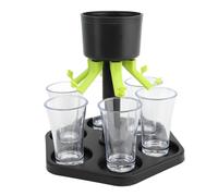 ANKROYU Dispensatore di bevande per feste Scatto da 6 tiri Dispenser in plastica robusta anche un di versamento per feste e raccolti con 6 bicchieri e accessori