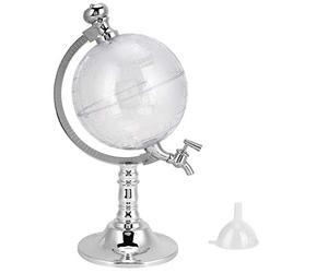 ANKROYU Distributore di vino Versatore di bevande Contenitore a forma di globo con rubinetto per la casa Bar Feste Plastica ABS Capacità 1,5 litri Altezza 33 cm