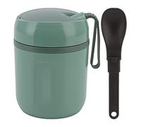 ANKROYU Double Layer Insulated Food Jar Premium 304 Stainless Steel Thermal Soup Container Keep Food Hot or Cold for Office School Travelling Camping 480ml (Verde)