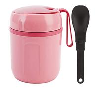 ANKROYU Double Layer Insulated Food Jar Premium 304 Stainless Steel Thermal Soup Container Keep Food Hot or Cold for Office School Travelling Camping 480ml (Rosa)