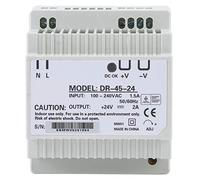 ANKROYU DR45 Alimentatore su guida Din 24 45W 24V Alimentatore switching AC DC compatto ed efficiente a uscita singola per controllo industriale Monitoraggio della sicurezza dell'i