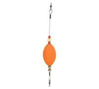 ANKROYU Drift di pesca galleggiano colori vivaci sfera di schiuma resistente con filo in acciaio e perle di rame per acqua salata di pesca di pesca lieve 3,7x6 cm facile da traspor (Arancia)