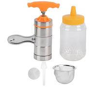 ANKROYU Estrattore di in Acciaio Inossidabile Portatile Mini Strissione dell'apicoltura Squeezer Honey Squeezer con Cucchiaio Filtro Bottiglia per la casa per abitanti in Acciaio