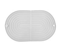 ANKROYU Extra Large Foldable Dish Drying Mat Heat Resistant Non Slip Kitchen Counter Mat for Sink Countertop TPR Material 24.5 x 39.5 cm Dish Rack Alternative (Bianco)