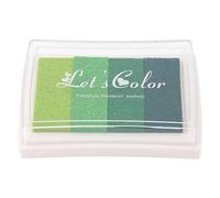 ANKROYU Fai da tema grazioso fai -da -te inchiostro Inkpad Inkpad Eco Friendly non tossico Sicuro facile da usare per i biglietti di auguri di scrapbooking Love Letters 5 Colori gr (Gradiente blu)