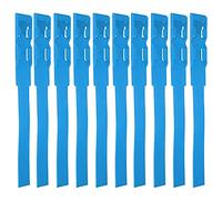 ANKROYU Fasce per l'identificazione delle mucche 10 pezzi di plastica premium durevoli collari identificativi per animali sicuri anelli di marcatura per bovini bestiame forniture a (Blu)