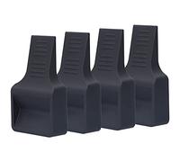 ANKROYU Fermaruote in Gomma Antiscivolo Tazze per Mobili Tappi per Ruote a Forma di V per Divano Letto Sedia Armadietto Nero 4 Pezzi 12.3x7.6x2.5cm Protezioni per Pavimenti Pesanti