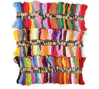 ANKROYU Fili da ricamo multicolore da 100 pezzi Multicolor Filo a croce Cross Floss Polestere in cotone Skeins 8m Kit artigianale per progetti a punto croce fai -da -te per princi