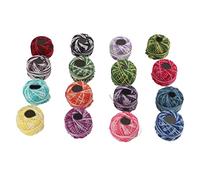ANKROYU Filo in pizzo fatto a mano filo artigianale fai -da -te morbido colorato poliestere in poliestere a maglia a crochet croce filo bulk 16 pacchetto per principianti adulti ba