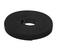 ANKROYU Fissaggio del nastro per gancio e anello Strong riutilizzabile cinghia di nylon regolabile per il campeggio esterno organizzazione di campeggio nero 15 mm x 5 m lunghezza d