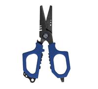 ANKROYU Forbici da pesca professionali con doppie lame seghettate Costruzione in acciaio al molibdeno vanadio Cesoie multiuso con filo intrecciato per pescatori d'acqua dolce e sal (Blu)