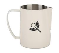 ANKROYU Frothing Cup Milk Frothing Pitcher Stainless Steel Professional Coffee Steaming Pitcher with Eagle Mouth Spout for Barista Home Cafe 600ml 304 Stainless Steel (Bianco)