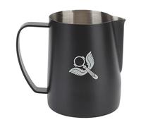 ANKROYU Frothing Cup Milk Frothing Pitcher Stainless Steel Professional Coffee Steaming Pitcher with Eagle Mouth Spout for Barista Home Cafe 600ml 304 Stainless Steel (Nero)
