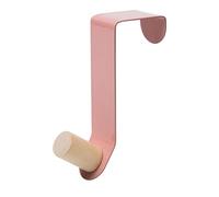 ANKROYU Ganci per alimentari pesanti sopra le porte ganci per appendiabiti in metallo premium con ganci in legno per il cappello da cappello organizzatore bagno camera da letto bag (Rosa)