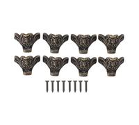 ANKROYU Gioielli Hardware Feet Hardware Bronze in lega di zinco Legne decorative Protettore angolare Piedi per scatole piccoli armadi 8pcs pacco design retrò squisito resistente