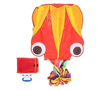 ANKROYU Grande kite per polpo all'aperto 4 metri a forma di animale a forma di animale morbido con 30 m in seta a pioggia professionale in seta resistente poliestere facile da vola (Coda colore del
