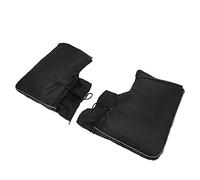 ANKROYU Guanti da manubrio per moto Antivento Invernali da equitazione Riflettenti Morbidi e caldi Copri impugnatura per moto per bici elettrica e scooter Nero Taglia grande 28x22x