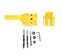 ANKROYU Guida per trapano autocentrante professionale per la lavorazione del legno con punte da 6 8 10 mm per mobili, armadi e progetti fai-da-te Plastica resistente gialla