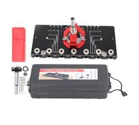 ANKROYU Guida per trapano professionale per la lavorazione del legno Localizzatore di fori per cerniera in lega di alluminio Maschera di installazione con apertura foro da 35 mm e