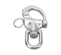 ANKROYU Heavy Duty 316 Stainless Steel Rotating Spring Hook Snap Clip with 360 Degree Swivel Rust Proof Design for Marine Construction and Industrial Rigging Hardware Accessories (Lunghezza totale 87