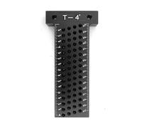 ANKROYU Hole Woodworking Ruler Scale Imperial T Shape Sriber Alluminio in lega Marcatura per fori di calibrazione incrociati precisi e linee rette nei progetti fai - -te in legno