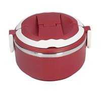 ANKROYU Japanese Style Boxes Stainless Steel Lunch Box Portable Thermal Lunch Box for School Office Ergonomic Handle Lock Design Healthy Material Easy Cleaning (Rosso [fodera interna 304])