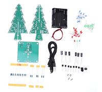 ANKROYU Kit di circuiti elettronici fai-da-te per albero di Natale a LED 3D con 16 luci lampeggianti multicolori Cablaggio semplice Basso consumo energetico USB/Alimentato a batter (Set fai da te a