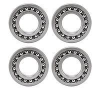 ANKROYU Kit di cuscinetti a sfera auto -allineamento 4pcs Cuscinetti metallici a doppia riga a basso rumore ad alta velocità per cambio motori macchinari industriali ad alta costru (1207)