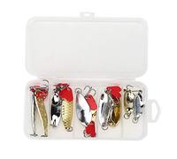 ANKROYU Kit di esca di pesca professionale 10 pezzi esche artificiali dure con ganci affilati per la pesca in acqua salata di acqua salata di pesca vibranti di costruzione in accia (XLT-1)