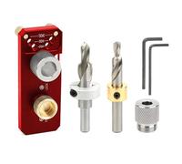 ANKROYU Kit di maschere per fori in lega di alluminio Set di localizzatori guida per fori multifunzionali ad alta precisione con punta a gradino M6 e M8 per profili in alluminio 20