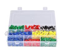 ANKROYU Kit di puntali per cavi da 2000 pezzi Connettori a crimpare isolati in PVC di rame di grado professionale per cablaggi industriali e progetti di elettronica fai-da-te con c