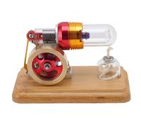 ANKROYU Kit di scienze della fisica del motore Stirling di alta qualità in lega di alluminio Modello educativo giocattolo per gli studenti Experiments Aula Learning