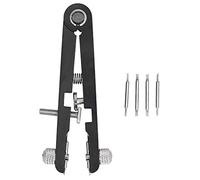 ANKROYU Kit di strumenti professionali per pinzette per barra a molla per orologio Dispositivo di rimozione perno a forma di V in lega di alluminio premium per la riparazione del c (Nera)