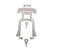 ANKROYU Kit piastra paramotore paraurti anteriore per armatura in metallo resistente Parti di aggiornamento in lega di alluminio ad alta resistenza per auto RC 1/7 LIMITLESS F1 Arg