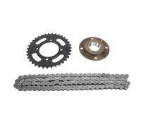 ANKROYU Kit pignone catena 420 Costruzione in acciaio resistente Catena per moto a 76 maglie con pignone posteriore da 35 denti e volano senza denti per la modifica della mini bici