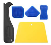 ANKROYU Kit professionale di raschietti spalmatori sigillanti da 5 pezzi per stuccare giunti, applicazione di colla per vetro, set di strumenti in plastica multicolore