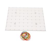 ANKROYU Lavagna geometrica a doppia faccia 80 pin per l'apprendimento della matematica con elastici Geoboard educativa manipolativa per l'aula scolastica in plastica 29 cm x 23 cm