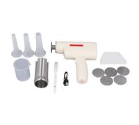 ANKROYU Macchina per pasta elettrica portatile senza fili in acciaio inossidabile Macchina per pasta automatica con 5 modelli 3 teste per salsicce per uso domestico in Design comp