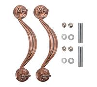 ANKROYU Manico a traino antico grande manico a spinta retrò in stile europeo manico per cassetti armadio in lega di zinco per porte in legno porte in vetro (9815 bronzo antico rosso 305mm)