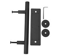 ANKROYU Manico della porta del fienile trappola per porta scorrevole in lega pesante black a due laterali per garage per calabicarie mobili per mobili accessori hardware