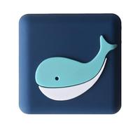 ANKROYU Manico della porta fumetto silicone silicone auto adesivo anti -collisione ridotto ridotto tappo per porte per mobili per frigorifero manopola protezione parete (Balena)