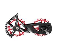 ANKROYU MEROCA 8700RD 16T ruota di guida della bicicletta durevole in lega di alluminio posteriore deragliatore guida ruota ad alta resistenza 7075 lega di alluminio Cuscinetto in (Serie 5800 rosse)