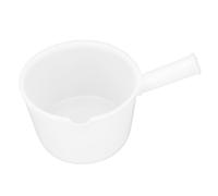 ANKROYU Mestolo per acqua in plastica grande, manico corto, da giardino, cucina, bagno, doccia, durevole, leggero, multiuso, in materiale PE, ad alta capacità, per lavare le verdur (Bianca)