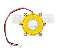 ANKROYU Micro generatore idroelettrico Pompa a turbina a flusso d'acqua DC 12V 80V di energia idroelettrica per case off-grid Camping RV Soluzione di energia sostenibile Giallo 90 (F50 80V giallo
