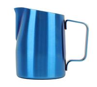 ANKROYU Milk Frother Steamer Cup Professional Blue Stainless Steel Milk Pitcher for Latte Art Coffee Making Durable Food Grade 304 Material (450 ml)